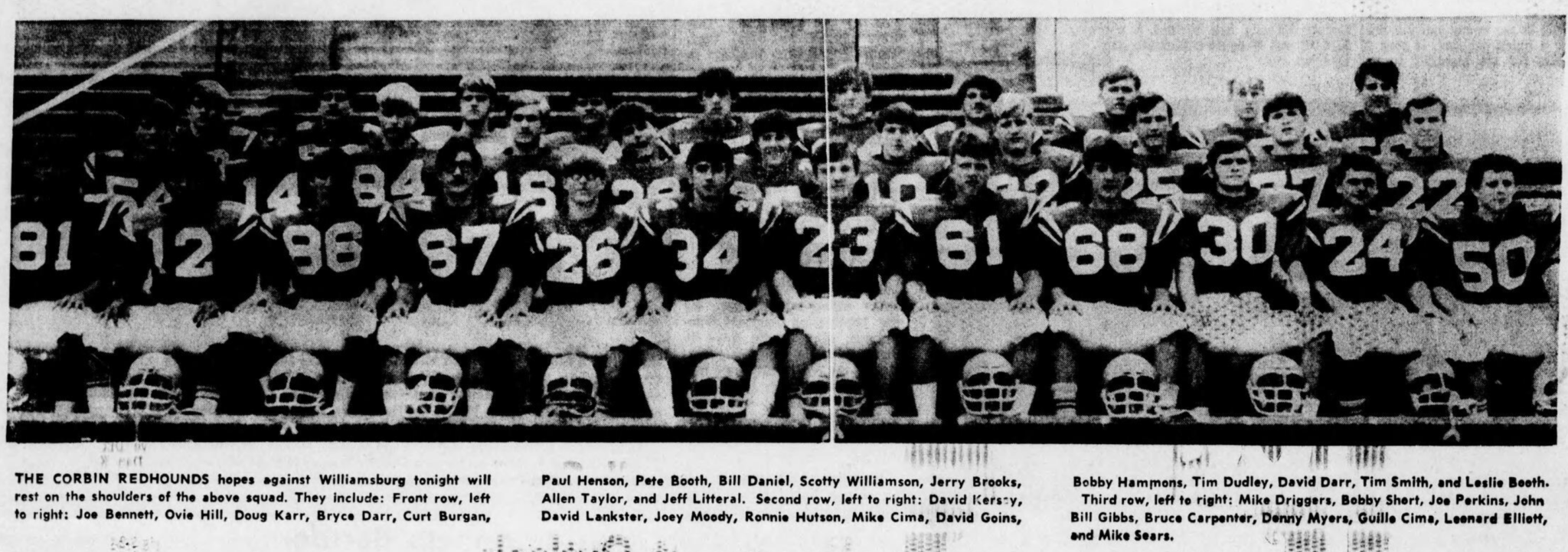 1970 Football team photo