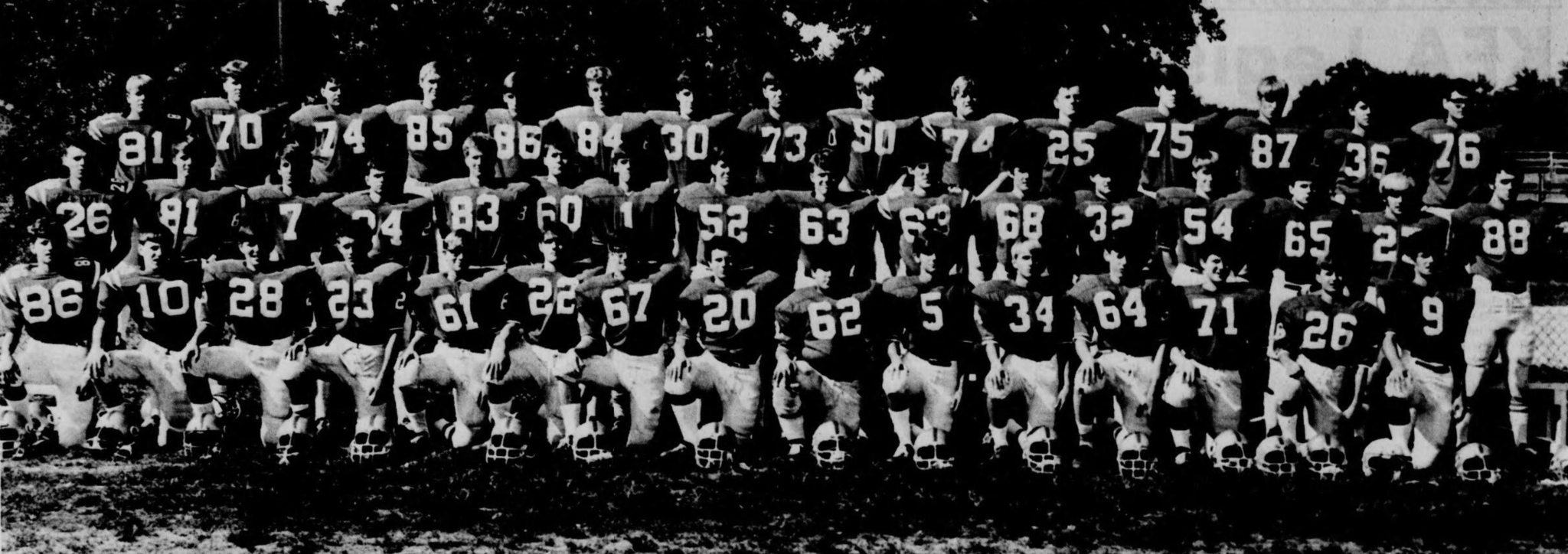 1971 Football team photo