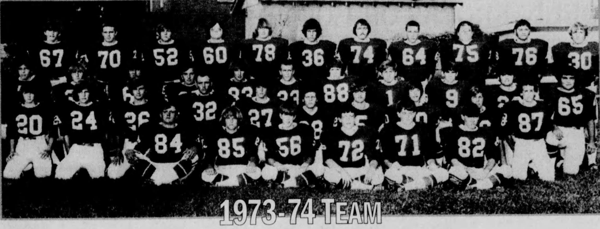 1973 Football team photo