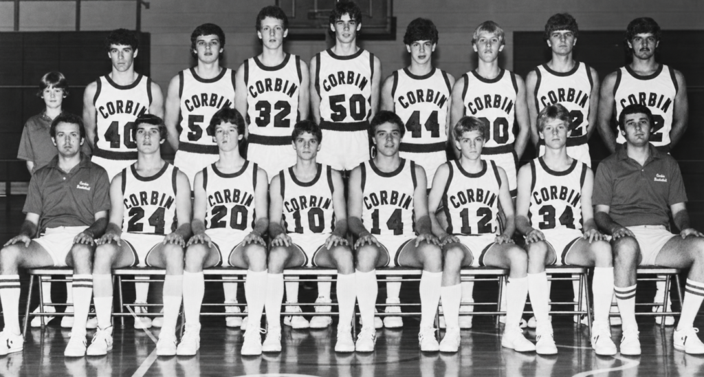 1982-83 Boys Basketball team photo